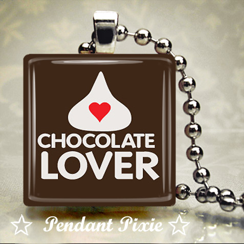 Chocolate Lover Scrabble Pendants Chocolate Lover Scrabble Pendants