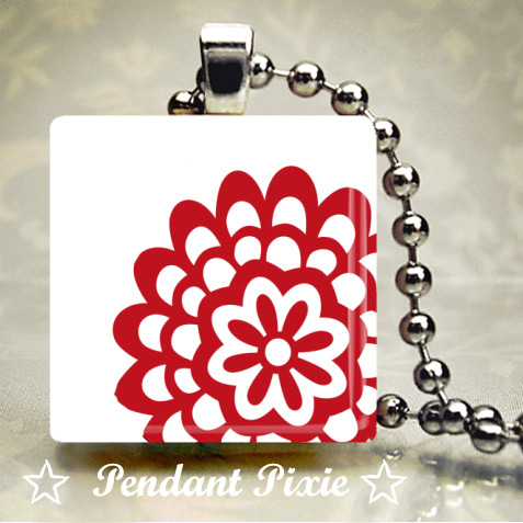 Cute Red Paper Cut Flower Badges Cute Red Paper Cut Flower Badges