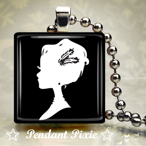 Victorian Lady 2 Scrabble Tile Pendant Victorian Lady 2 Scrabble Tile Pendant